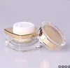 Lagringsflaskor 15g Square Shape Acryl Jar Pot Tin Eye Cream/Prov/Art Nail Container/Moisture Gel/Essence Serum Cosmetic Packing