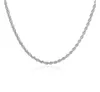 Collana in argento sterling placcata superiore 4mm maschi ed catene di corda 16 18 20 22 24 pollici dhsn067 925 collane a piastra argentata gioiello1599924