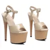 Dance Shoes Women's 17cm/7inches Pu Upper Plating Platform Sexig High Heels Sandal Pole 015