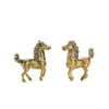 Figurine decorative da 3 pezzi in ottone dodici ornamenti per piccoli branchi di zodiaco quest'anno e il preferito del tè del prossimo anno