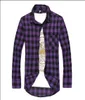 New Men039s Long Sleeved Flanell Casual Plaid Shirt Men Checkered Dress Shirts Slim Stylish Fashion 8876927