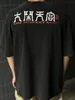 Umyta koszulka czarna koszulka drukowana topy męskie plus koszulki 2024SS