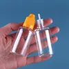 PET DROPPER BLEOF met kleurrijke kindvrije doppen en lange dunne uiteinden doorzichtige plastic naaldflessen 3 ml 5 ml 10 ml 15 ml 20 ml 30 ml 50 ml 100 ml voor oogsapvloeistof