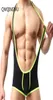 Stretch Shaper Tight Unitard Leotard Sexy Men039s Underwear Bodysuit Boxers Jumpsuits Wrestling Singlets Gay Jockstrap Shaper1739486