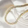 Gorąca sprzedaż Hip Hop Naszyjnik Sterling Sier 4mm VVS Diamond Out Out Moissanite Tinnis Chain