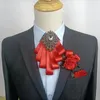 Laço amarra o broche de shiestone de luxo conjunto de 3 peças de 3 peças Men e feminino Banquet Banquet Vestido de colarinho de colarinho de colarinho Acessórios