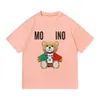 Designer Men Summer Printed Letter Cartoon T-shirt med mode Kvinnors avslappnade lyxbjörn Kort ärm Trend Men's Short Sleeve Size S-4XL