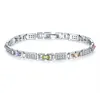Bracelets pour femmes Bracelet de tennis en cristal diamant brillance de luxe brillant avec boîte de cadeaux Silver Girl Zircon Bracelet anniversaire pour frie5383111