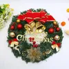 Dekorative Blumen Weihnachtskranz für Vordertür Gold Fenster Wanddekorationen 2024 Girlande Orament Guirnalda Navidad 30 cm