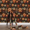 Wallpapers Vintage Oil Painting Flower Self Adhesive Durable Wallpaper Peel And Stick Removable Boho Decorations For Anyroom