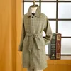 Trench maschili Tweed Balmacaan Coat Houndstooth Pattern Classic Classic Elegant Semi-Formal Winter Outwear invernale