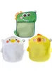 Boîtes de rangement 3pcs baignoire portable de canard mignon respirée réutilisable avec des crochets forts