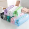 Aufbewahrungstaschen transparentes Schreibwaren Bleistiftbeutel Schüler Prüfung Dediziertes Nylon Mesh Pen Case Unisex große Kapazitätsbeutel Schulmaterial