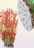 Decorations Artificial Plastic Tall Water Plants And Ceramic Base Decorate The Aquarium 1PC Realistic4883421