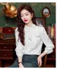 Blans des femmes Spring Red Women Elegant Lady Shirts