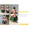 Dekorative Figuren europäischer Stil handbemalte Nussknacker Music Box Desktop schmücken die Weihnachtsdekorationen für Handwerk Ornament. Weihnachtsdekorationen