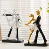 Estatuetas decorativas amantes decoração de quarto decoração de decoração para presentes de casamento figuras figuras dança colecionável para decorações de casa de interiores