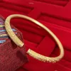Antiga areia ouro sólido bracelete chinês totem nacional auspicioso nuvem auspiciosa fortuna ankang horseshoe pulseira