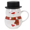 Tassen Weihnachten Tasse Keramik Kaffee Tasse Deckel Neuheit Geschenk Urlaub Dekor Büro Geburtstag Silikon Tassen für Tee