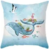 Pillow Cute Summer Ocean Animal Print Cover Pillowcase Sofa Bedroom Home Decor