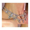 Naszyjniki wiszące nowe kobiety motyl złota sier zwierzę lodowane łańcuchy Choker łańcuchy mody Bling Rhinestone kołnierzy