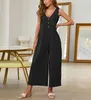 Jumpsuits für Frauen im europäischen und amerikanischen Stil schlanker ärmellose Hosen Jumpsuit