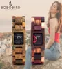 Bobo Bird 25 мм маленькие женщины смотрят деревянные кварцевые запястья часы для подруги подарки Relogio fominino в деревянной коробке Cx200724093279