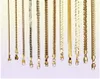 Chaîne d'or pour hommes Femmes Blé Figaro Rope Cuban Link Chaîne Gold Colliers en acier inoxydable rempli Colliers de bijoux masculins entier 1623343