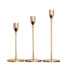 Kandelaars European Style Metal Holder Simple Golden Wedding Decoration Bar Party Living Room Home Decor Candlestick