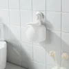 Dispensador de jabón líquido Baño Suction Copa Mano Montada para la pared para el baño Negro Blanco
