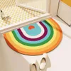 Creatieve regenboog zachte diatomee moddervloeren voor huishoudelijke toiletten Waterabsorberen en snelle drogende voet toiletingang badkamer niet -slip