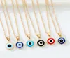 Fashion Colors Evil Eyes Pendant Necklace Turkish Eye Chains Choker Necklaces Clavicel Chains for women jewelry4694136
