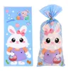 Embrulho de presente 50pcs/lote feliz biscoito de páscoa bolsa de doces ovo de ovo de plástico transparente decoração de festas de decoração