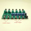 Förstärkare 12V Stereo Audio Mixer Distributör Signal Selector Switcher 2 Ingång 4 Output 3,5 mm Kontrollerar individuellt hörlurarförstärkare