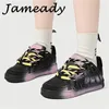 Casual schoenen gemengde kleur dikke bodem sneakers dames mode alle match designer sport vulcanisatie tennis vrouwelijke platte hiel traners