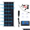 Panneaux solaires flexibles 300W Panneau 12V Chargeur de batterie Double USB avec cellules de contrôleur 10A-60A