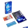 Bandes de blanchiment des dents 14 pochettes 28 bande orale pour les taches de suppression de suppression de gouttes dhrwp