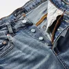High QualityPurple varumärke jeans trender hip-hop raka jeans snygga och smala byxor