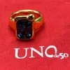 Cluster Rings 2024UNODE50 European And American Product Selling Creative High Quality Gem Ring Women's Romantic Jewelry Gift Bag