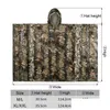 T-shirty na zewnątrz 3D Liść klonu Łowność Kamuflaż Poncho Ghillie Suit Sniper Clothing Camo Cape Cloak do strzelania Airsoft Wildlife Po Dh3a4