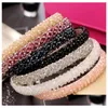 Bandas da cabeça New Mticolor Crystal Glass Head Band Moda Handmade Band para Women Girls Acessórios Drop Deliver