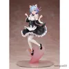 Actie speelgoedfiguren 21 cm meid blauw haar katten oren schattig meisje rok anime meisje figuur actie figuur volwassen collectible model poppen