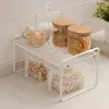 Cuisine Storage Orz White Cabinet Shelf Organizer Rack pour le garde-manger Spice Spice Coundren Countertop Home Bureau Home Bureau