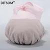 Dance Shoes Leather Toe Canvas Ballet For Women Kids Soft Slippers Yoga Fitness Gym Twist Dancing 22-44