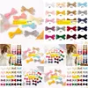 Hair Accessories Solid Color Veet Ribbon Clips Cute Girls Mini Bow Hairpins Boutique Barrettes Kids Headwear Zz Drop Delivery Baby Mat Otyql