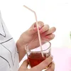 Dricker sugrör 100st färgglad engångsplast plast krökt bröllopsfest bar dryck tillbehör födelsedag