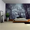 Tapestries Landscape Wall Hanging Decorative Tapestry Nature Tree Painting Cloth Craft Background Decor Scenic Rectangular Mat