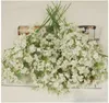 Fleurs décoratives Arrivée tissu gypsophile Baby Breath Artificial Silk for Home Living Wedding Decoration Supplies 100pcs