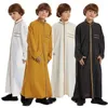 Vêtements ethniques Kidus musulmans turcs Abaya Jubba Thobe Kimono Boy Thawb Caftan pour les enfants Islam Eid Long Robe Robe Dubaï Saudi
