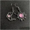 Dangle Chandelier Bohemia Earrings Sier Color Round Crystal Drop Women Boho Delivery Jewelry Dhszz